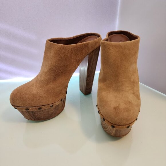 Jessica Simpson Dakota Tan Suede Platform Clog - Picture 3 of 8